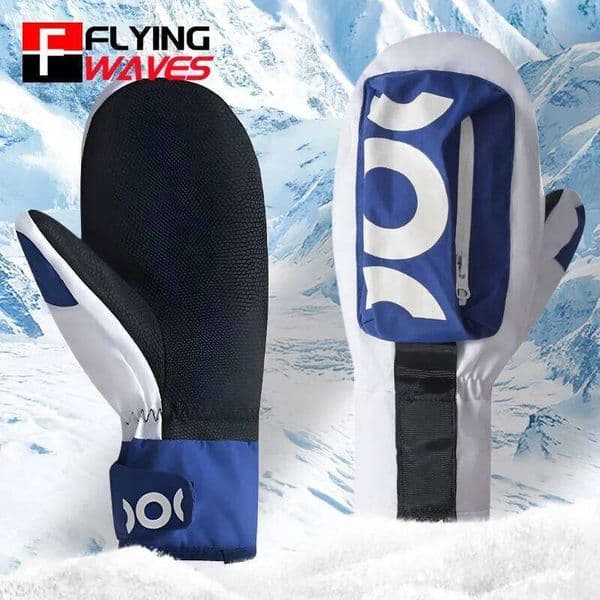 Winter Warm Mittens Skiing Men Women Thickened Fleece Snow Sports Gloves Non-slip Waterproof Wear-resistant XJ260202