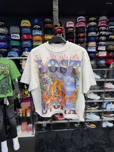 Men's T Shirts Casual Bodybuilding Sports Loose Oversized T-shirt Cartoon Pattern Pure Cotton Harajuku Gothic Basic Half Sleeved Top