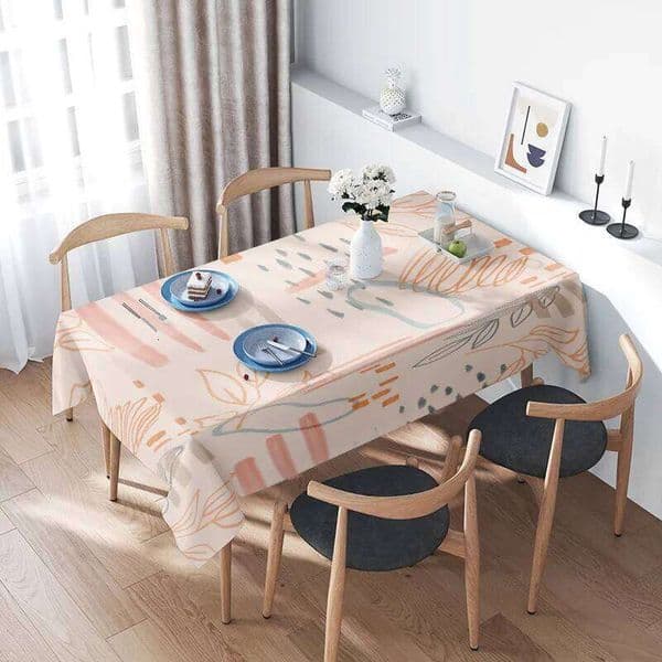 Modern Dining Tablecloth with Geometric Patterns Decorative Placemat Set for Kitchen or Office Use Multi Color Scheme Available 26W0202