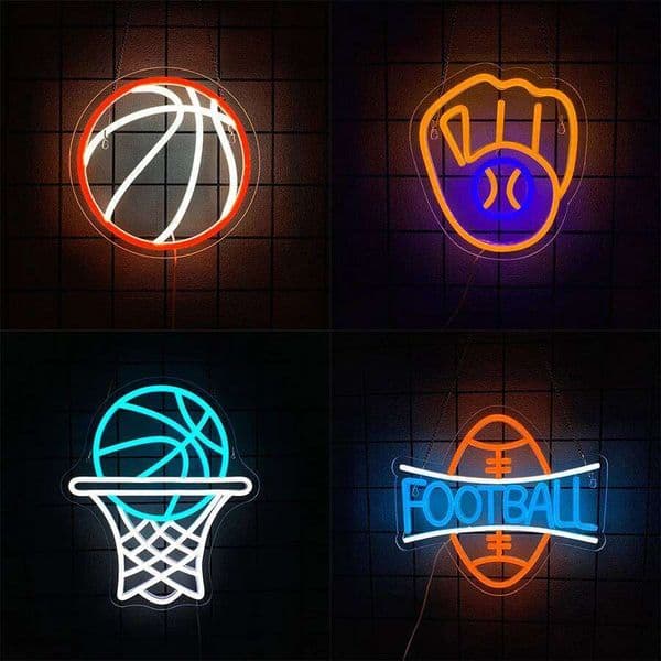 Sports Led Neon Sign, Unique Boys Aged 8-12, Decor Bar, Man Caves And College Dormitories, Gifts For Baseball Fans 26W0202