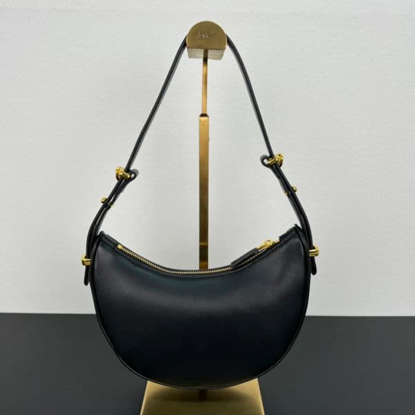 Designer shoulder fashionable leather crossbody handbag, suitable for women and men, underarm half-moon bag, classic ladies' handbag