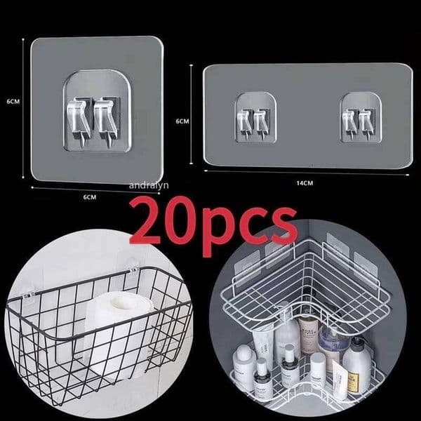 Seamless Transparent Home Acrylic Strong Self Adhesive Hooks Bathroom Kitchen Claw Buckle Hanger Wall 2030 26Y0202