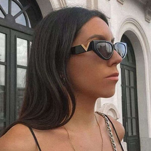 Retro cat-eye sunglasses Fine frame style Suitable for daily wear and as a gift