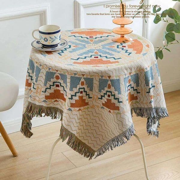 Bohemian Quality Dining Tablecloth Color Soft Cotton Stripe Multi Size Home Kitchen Banquet Plaid Vintage Table Cover tafelkleed 26W0202