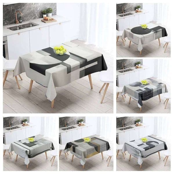 Abstract Geometric Tablecloth Waterproof Stain Resistant Party Decoration Restaurant Cafe Dining Table Tablecloths 140X200cm 26Y0128
