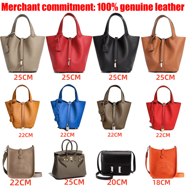Genuine leather Designer bags picotins 18 22 26cm bucket bag With lock key Luxury handbags Shoulder Bag Womens Clutch crossbody tote bag fashion travel Evening Bags