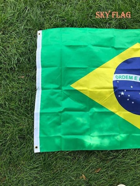 Large Brazil Flag 90x150cm Hanging Polyester Digital Print Brasil Brazilian Banner Flag For Celebration L260524P24S