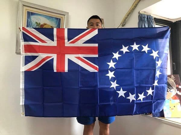 Cook Islands Flag 90X150CM Polyester Hanging Cook Islands National Flag Banner For Decoration