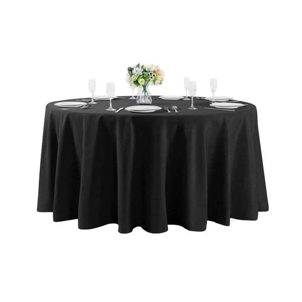 60/90/120 inch Round Tablecloth,Washable Polyester Fabric Cloth Decorative Table Cover for Wedding Party Dining Banquet 26W0202