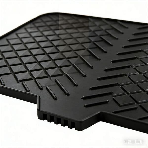 Sleek Black Silicone Slope Drain Mat - Waterproof Countertop Protector