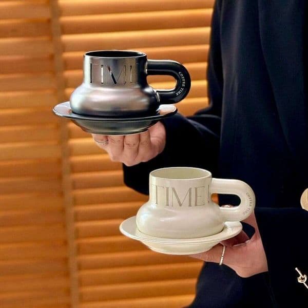 Ceramic Light Luxury Coffee Exquisite Box Packaging Creative Dundun Cup Home Use Best Friend Birthday New Marriage Housewarming Gift