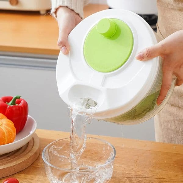 Multifunctional Household Manual Vegetable Dehydrator - Salad Spinner with Fruit Lettuce Drain Basket Home Kitchen Gadgets 260124