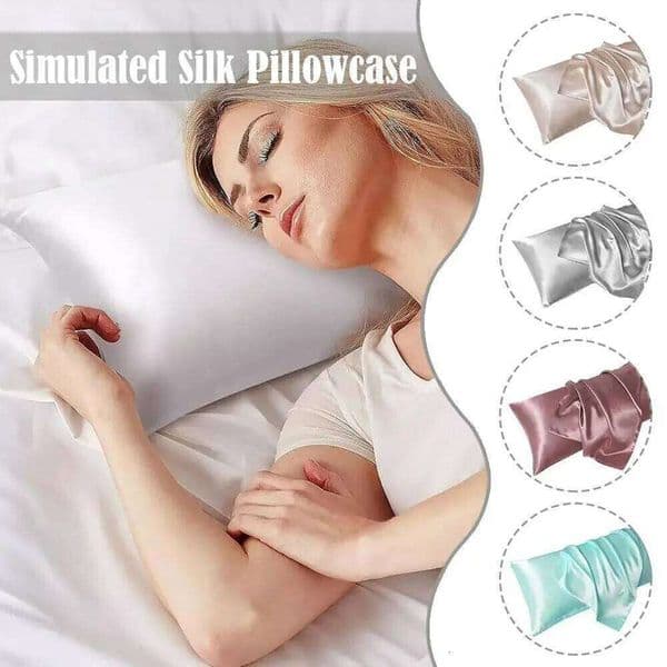 Pillowcase Silk Cover Silky Satin Hair Beauty case Comfortable Pillow Case Home Decor 51*66cm 26Y0202