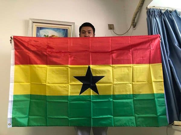 2026 Ghana 150X90cm Double Sided perfume cologne Polyester National Flag Banner Durable Hanging Decoration Free Shipping