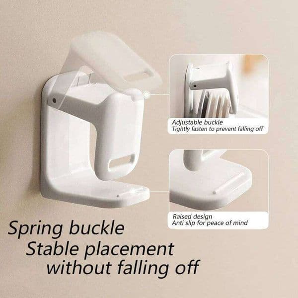 No-Drilling Wall-Mounted Adjustable Basin Hook for Toilet, Bathroom, Bathtub & Washbasin Space-Saving Storage Rack 26Y0202