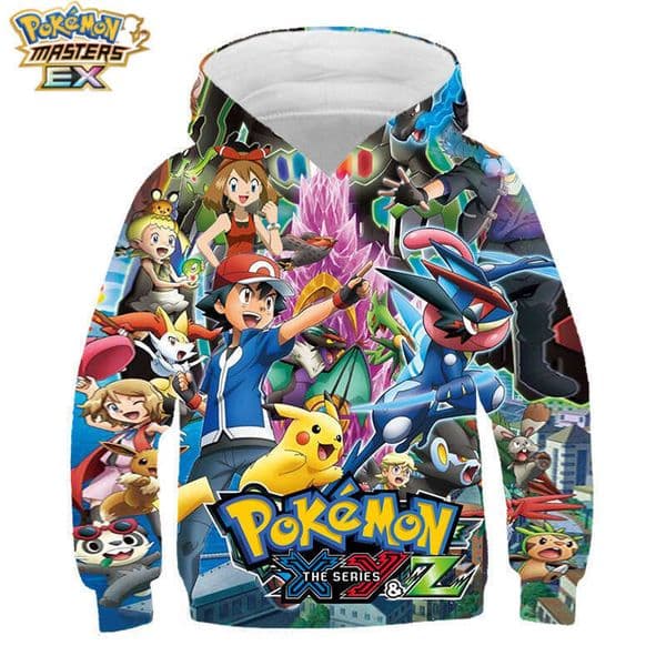 2022 Amazon New Pet Elf Series Anime Children's Sweatshirt Pikachu Hooded Pullover L260130