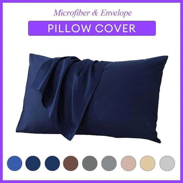 Pillow Case 2pcs Microfiber Cases Soft Pillow Cover with Envelope Wrinkle Resistant & Washable 26Y0202