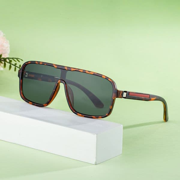 2026 New Fashion Square Frame Unique One-Piece Lens, Trendy Outdoor Sun Protection Sunglasses for Men,
