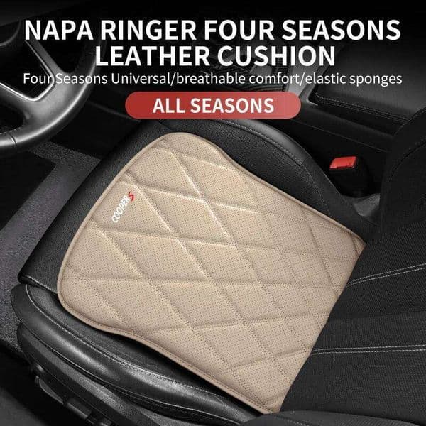 Genuine Leather Front Anti-slip Breathable Car Seat Cushion Protective Cover For BMW Mini Cooper One S JCW R55 26W0202