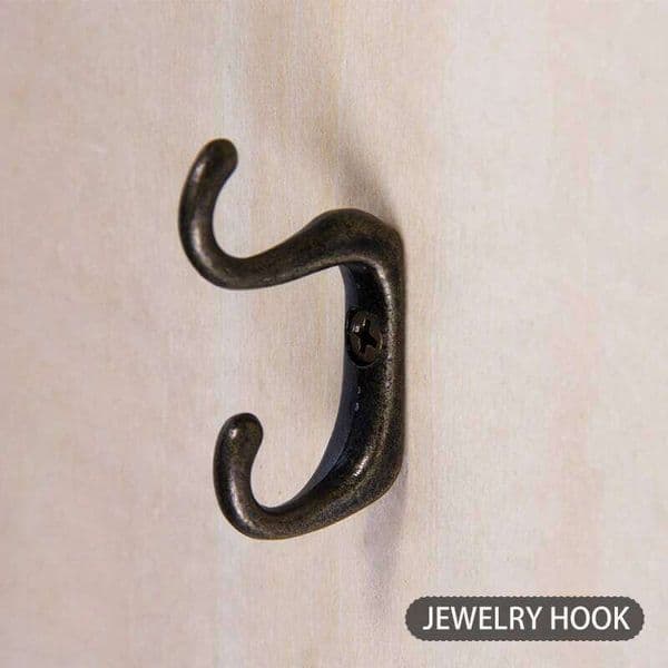 zinc alloy material antique bronze color necklace etc Jewelry mini small dual/double hook holder 26Y0202