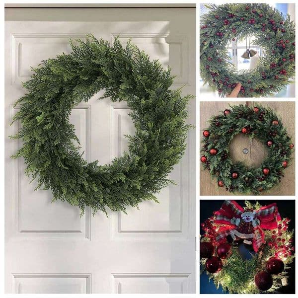 SIA FLOWER Flower PE Material Cedar Grass Ring Artificial Plants Garden Home Decor 26Y0202