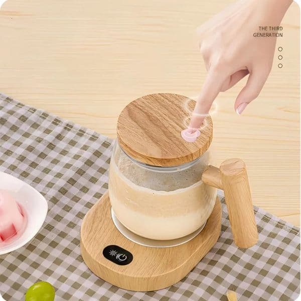 Self Stirring Coffee Cup 400ml Electric Stirring Mug Self Mixing Mug Glass Waterproof Automatic Electric Protein Powder Mix Cup 260124