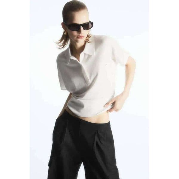 Ethereal Massdutt Winter New Style Of Women's Casual Standard Batsleeve Knitted POLO Shirt Mdng260202