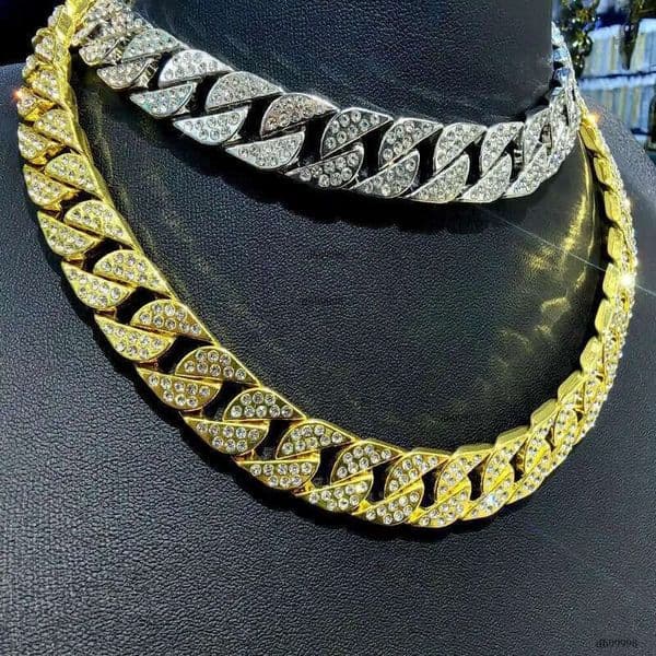 DHCollections Factory Hot Sale Iced Out 15mm Miami k Cuban Chain Bg Rhie Necklace