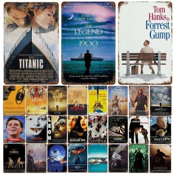 Classic American Films Sign Old Movie Metal Plaque Poster Vintage Plate Bar Club Wall Retro Home Decor 26H0201
