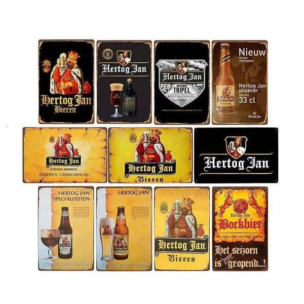 NEW Hertog Jan Beer Metal Tin Sign Vintage Posters Pub Bar Wall Painting Plaque Decoration Home Decor 20x30cm 26L0202