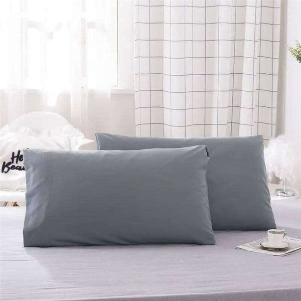 2 piece Luxurious Solid Color Pillowcase Comfortably Soft and Hypoallergenic Pillow Cover for Good Night's Sleep Black Grey Pink 26Y0202