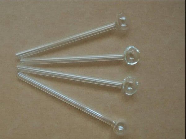 Long Straight Wholesale Bongs Transparent Pot Oil Burner Pipes Water Pipes Glass Rigs Smoking Free