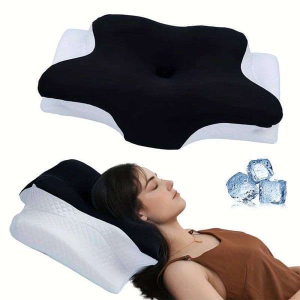 Memory cotton butterfly shaped Slow rebound cow horn Cervical pillow 26W0203