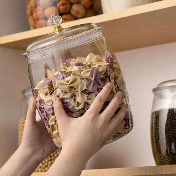 2.2/3.8/6.5/11/18L Multi-Functional Lidded Tea Canister Jar Food Sealing Large Grain Storage Box Nut Container 26Y0203