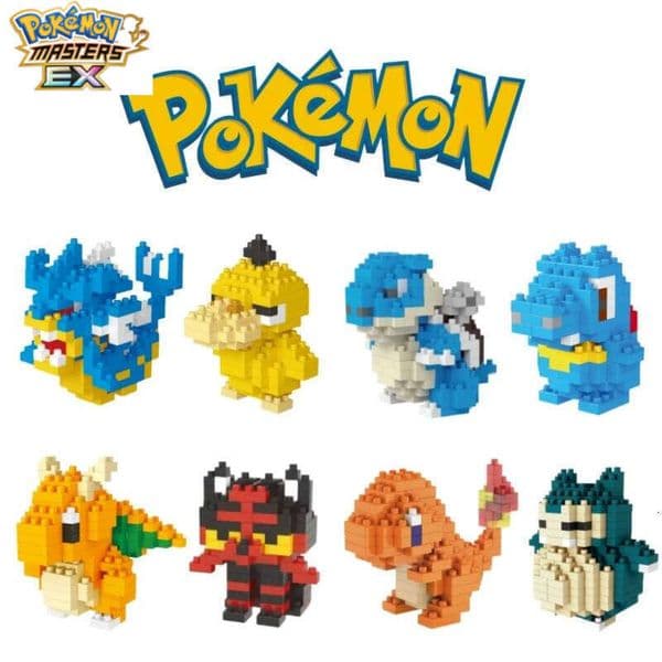 Pokemon Micro Building Blocks Kyogre Snorlax Blastoise Groudon Charmander Bulbasaur Pikachu Mini Brick Figures For Kids Toys L260203