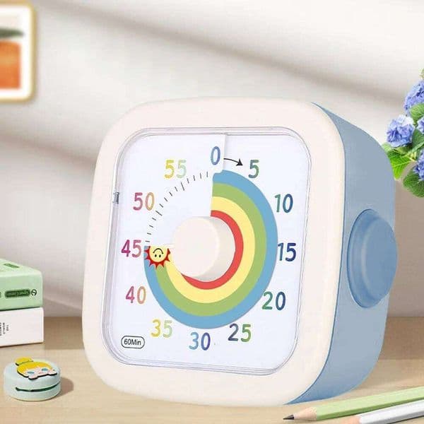 60-Minute Countdown Kids and Adults, Silent Timer for Home, Kitchen, Or School study Reminder Time Management Tool 26Y0203