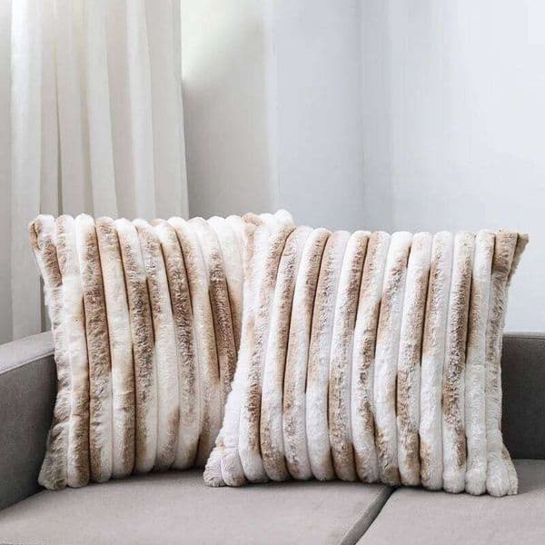 Pillow Case Plush Cushion Solid Decorative Pillows for the Couch Sofa Fluffy Cover Soft Fur Pillow Cases Home Decor 26W0203
