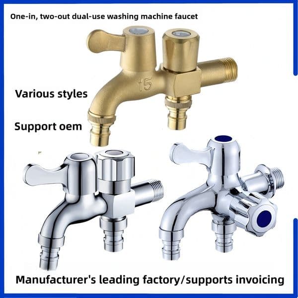 1 In 2 Out 4 Points Washing Machine Special Household Switch Yuequan Manufacturer Faucet Collection