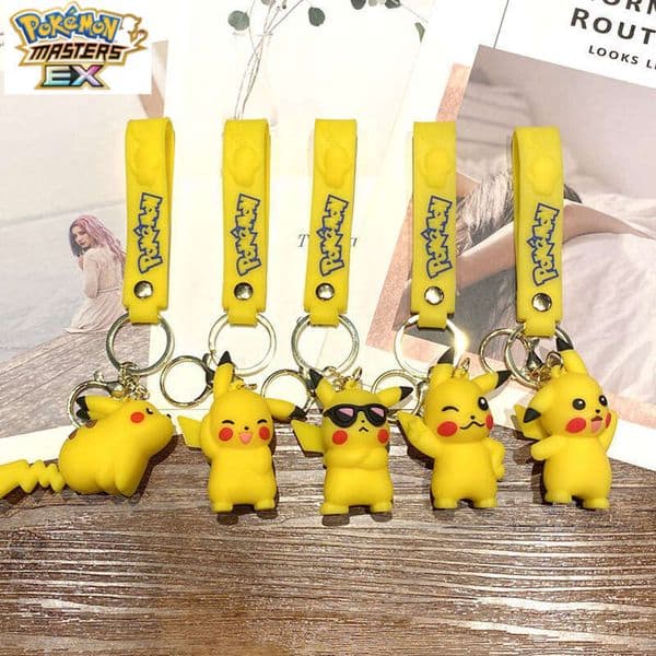New Anime Cartoon Pokmon Keychain Pendant Cute Pikachu Figurine Bag Car Decoration Wholesale L260203