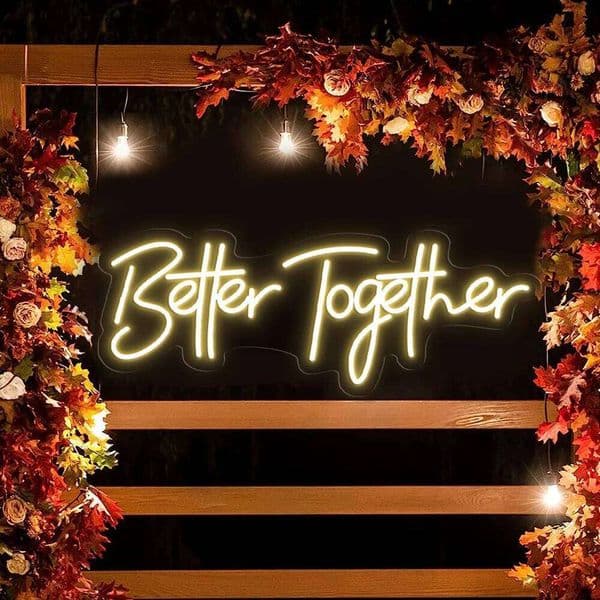 Better Together For Light Sign Party Room Decor Mr And Mrs Neon Led Lights Bedroom Wedding Decoration 26Y0203