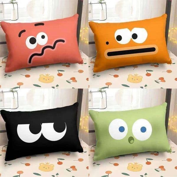 Funny Emoji Rectangular Pillowcase, Home Sofa Decorative Pillow, Dormitory Bed Pillow Gift 26W0203