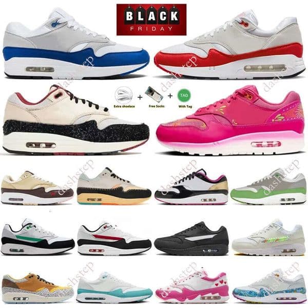 1 87 Designer 87s Running Shoes Patta Anniversary Royal Big Bubble Dia De Los Keep Rippin Stop Slippin 2.0 Triple Black Jewel Wolf Grey N7 Men Women trainers