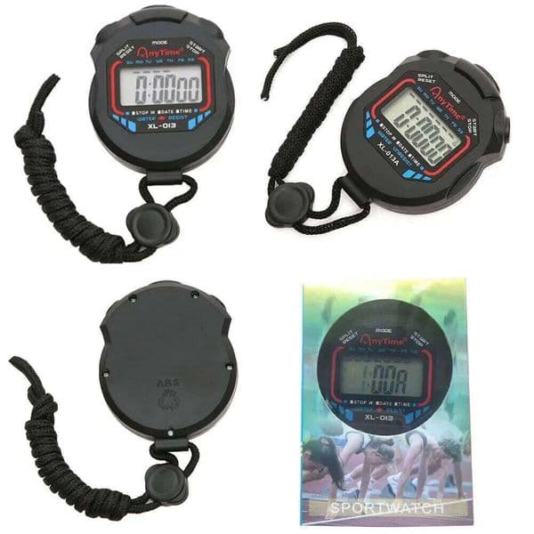 Multi-Function Electronic Handheld Chronometer Professional Pocket Stopwatch Stop Watch Timer Waterproof for Match 26Y0203