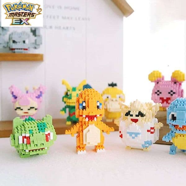 Pokemon Micro Building Blocks LBOYU Jigglypuff Gengar Mudkip Piplup Raichu Bulbasaur Pikachu Mini Brick Figures Toy For Kids L260203