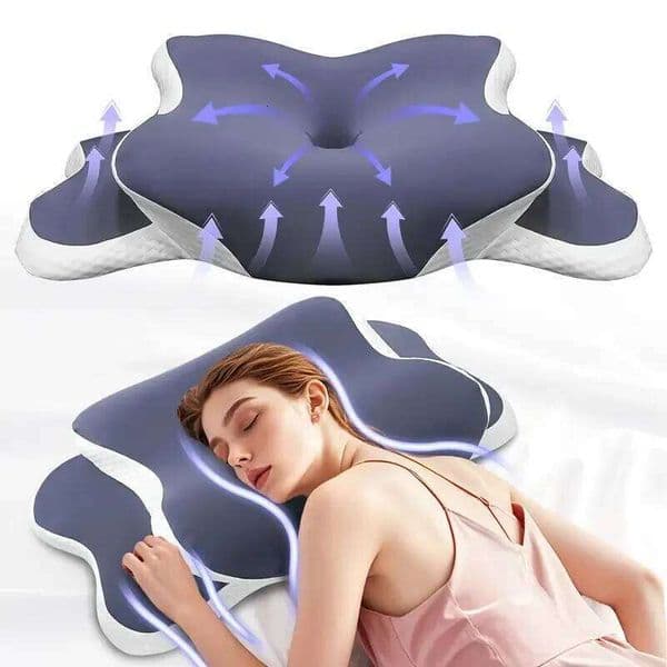Breathable Cooling Suitable Side Back Sleep, Suppot Neck Relax, Pillow for Travel Office, Slow Resilience Design 26W0203