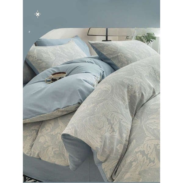 e Cotton Single Piece 150X200x230 Light Luxury High-End Feel All-Cotton Blue Duvet Cover Bed Sheet Bedding Four-Piece Set B2 Y260525