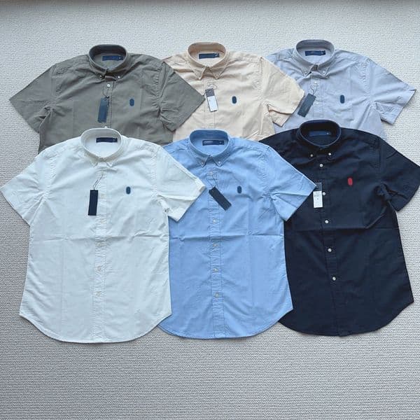Designer Mens Shirts Embroidery Pattern Polos Lapel Neck Breathable Short Sleeve Mens Cotton Classic Business Style Shirts