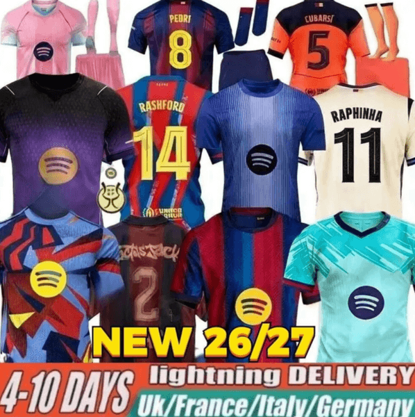 Barcelona 25 26 27 LAMINE YAMAL Lewandowski Soccer Jerseys GAVI Raphinha FERRAN 2025 2026 Football DE JONG Shirt TOP F. DE JONG Men Women Kid Kit Fermin BALDE Child yamal