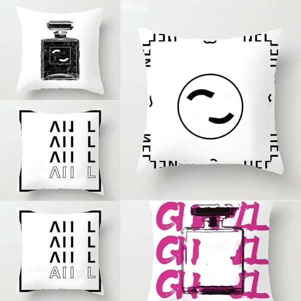 Designer luxury fashion square decor cushion sofa pillows no inner cushions 45*45 cm letter printed home textiles pillowcase