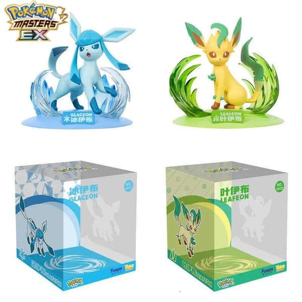 Anime Pokemon Leafeon Glaceon Original Funism Genuine Action Figures Home Collection Model Desktop Ornaments Toys Birthday Gifts L260203